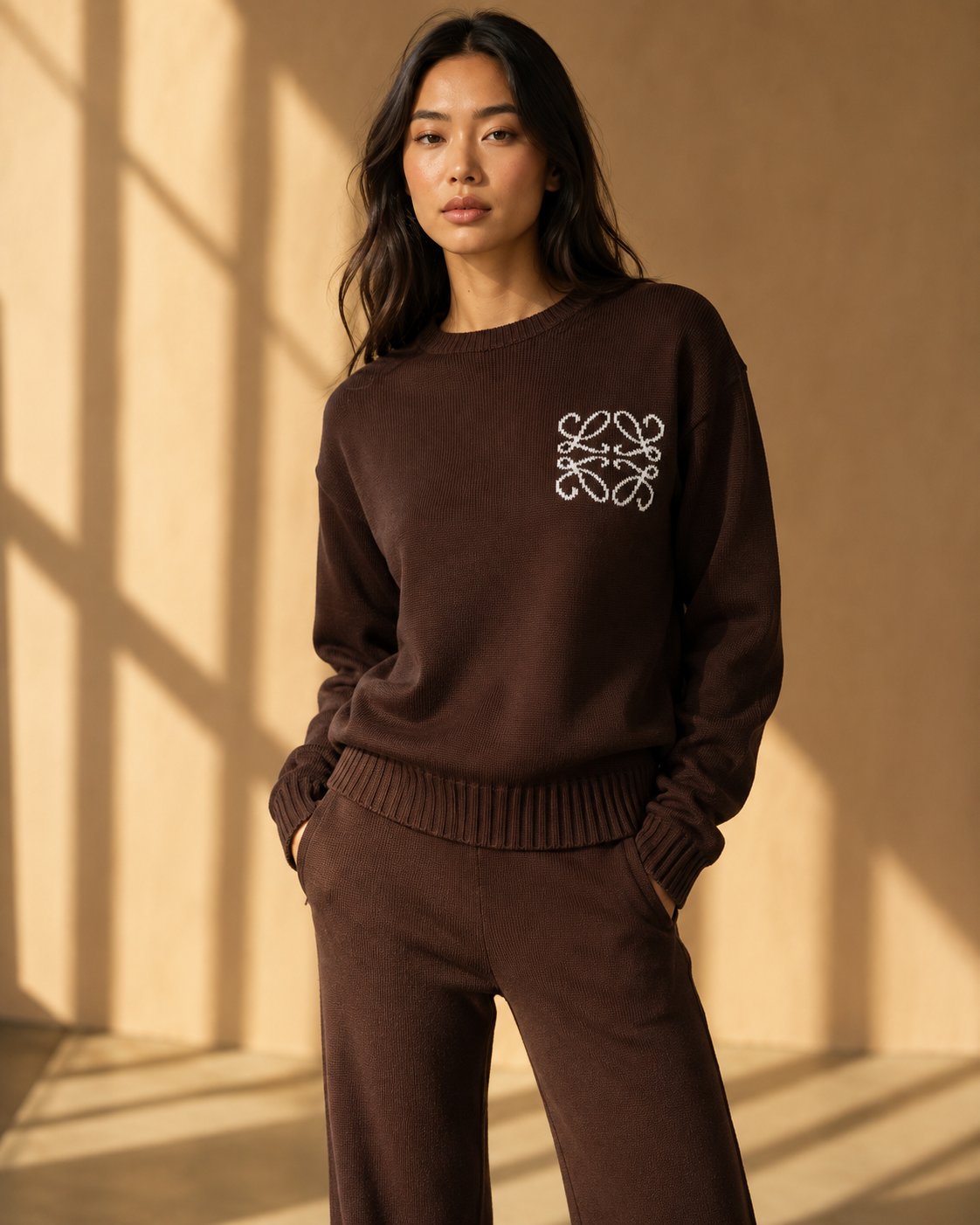 Willa Oversized Knit Jumper in Chocolate