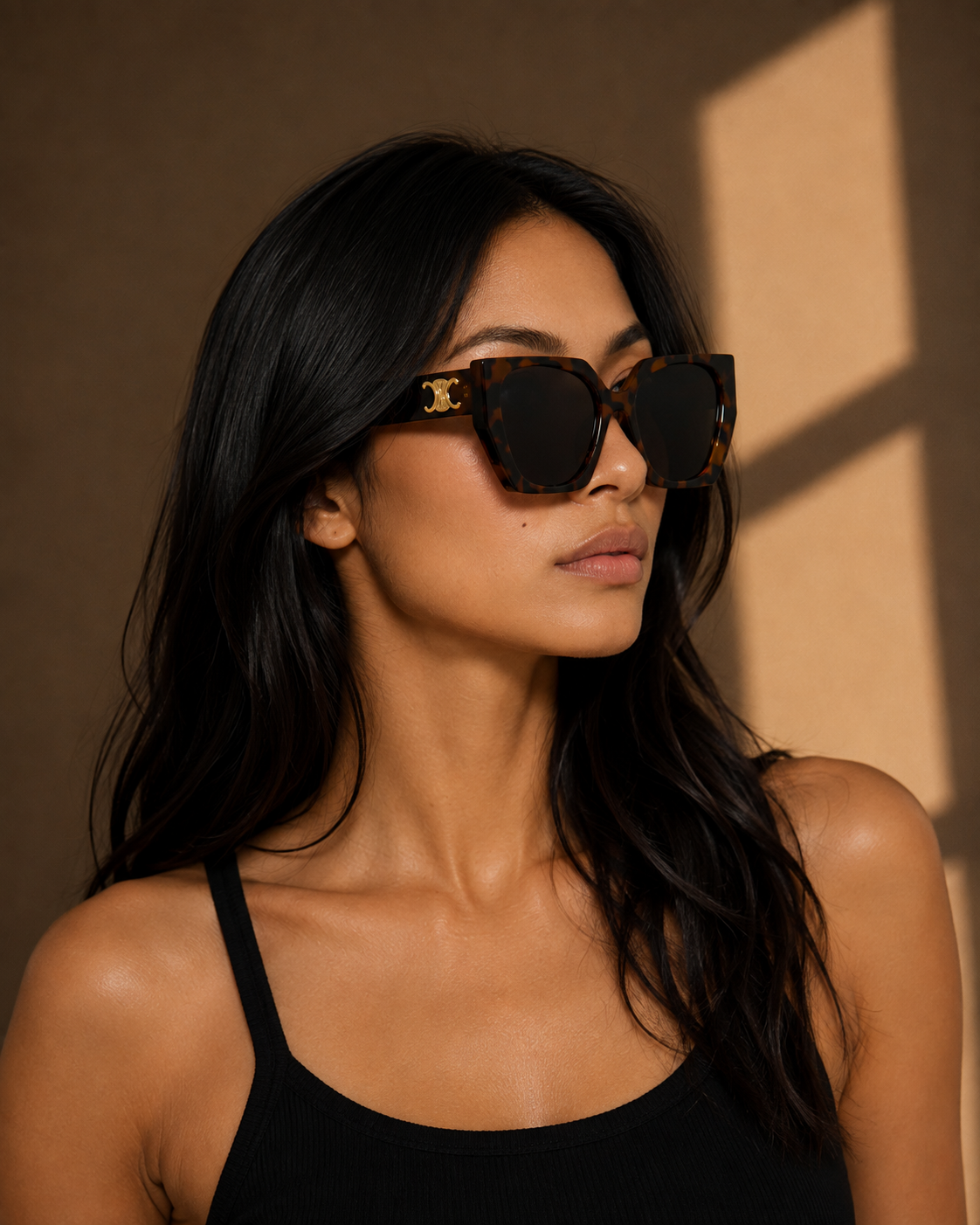 Kira Chunky Cat Eye Sunglasses in Leopard