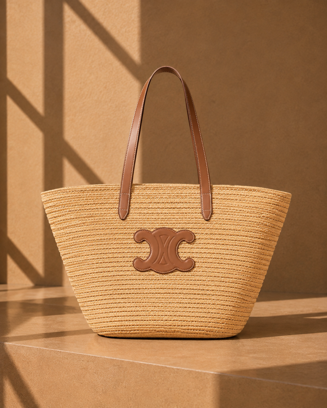 Resort Woven Tote – Beige