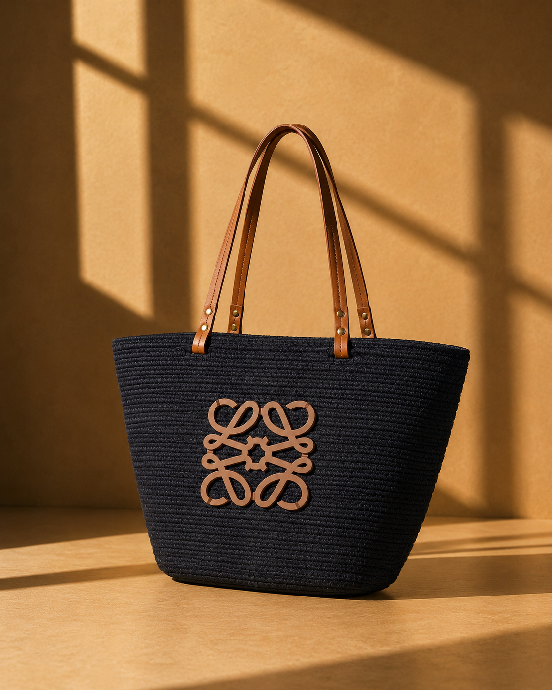 Resort Woven Tote – Black