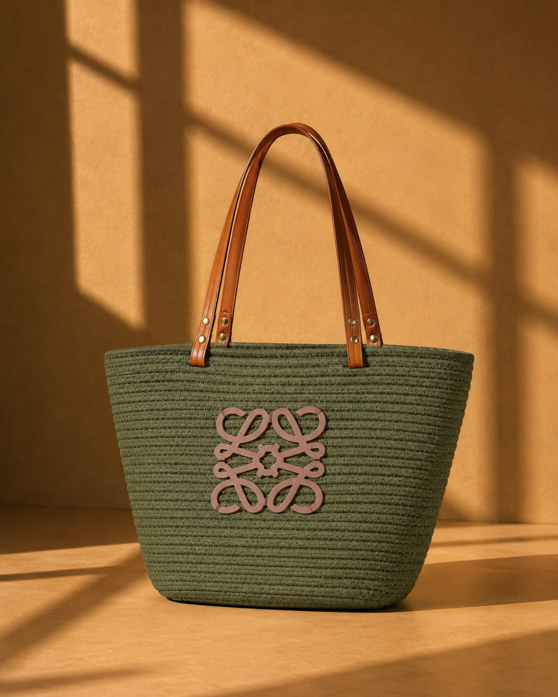 Resort Woven Tote – Khaki