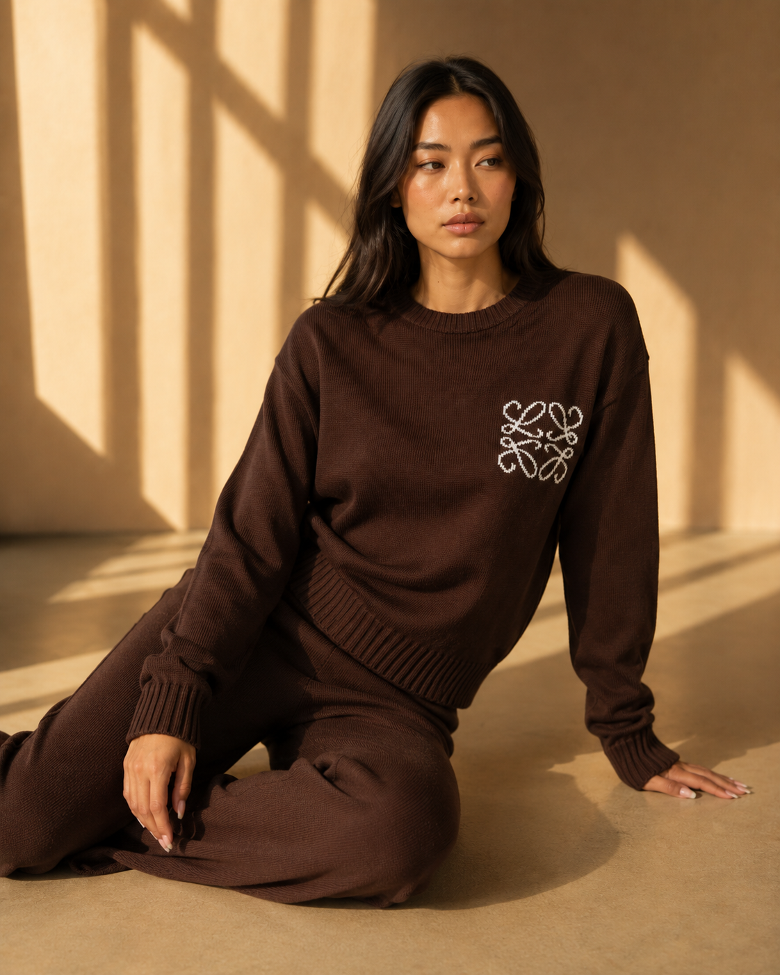 Willa Oversized Knit Jumper in Chocolate