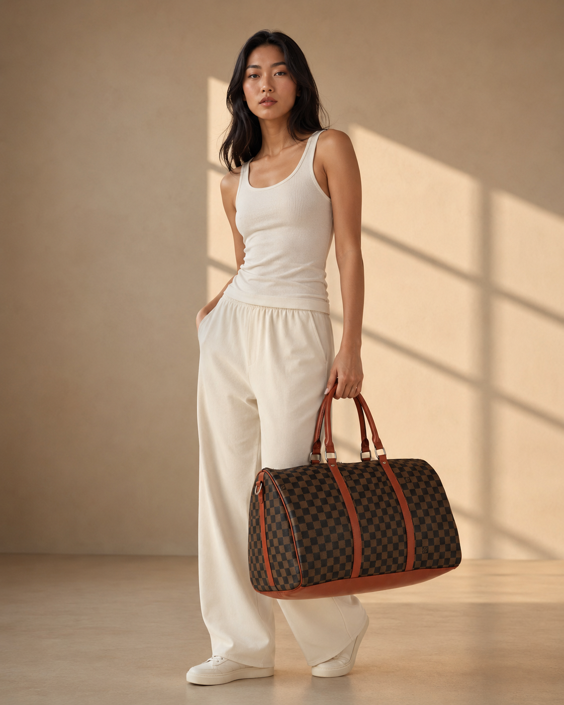 Mira Oversized Travel Bag in Brown