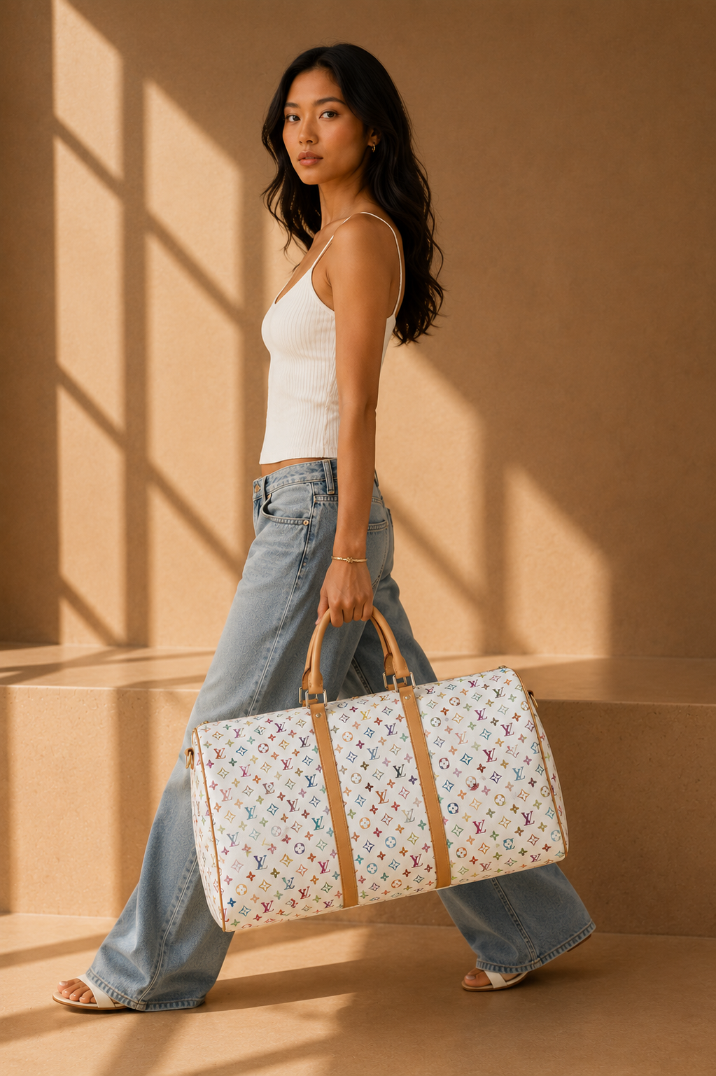 Resort Woven Tote – White