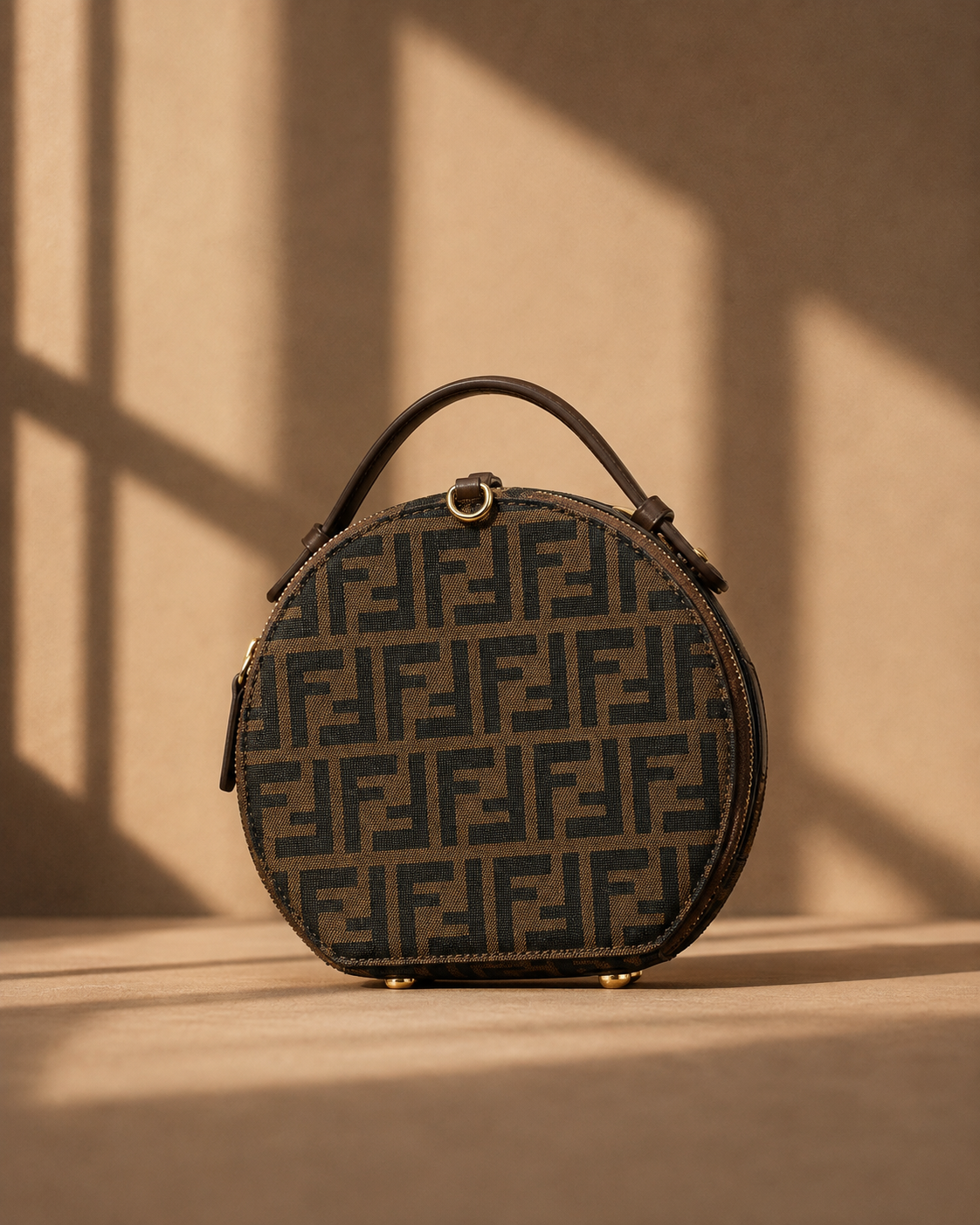 Della Rounded Grab Bag in Brown