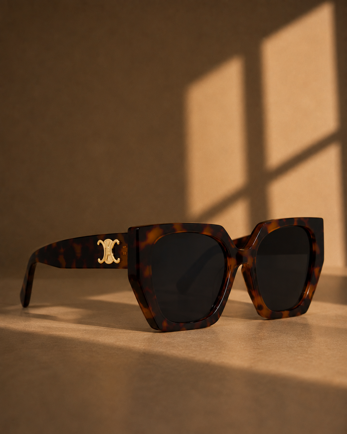 Kira Chunky Cat Eye Sunglasses in Leopard