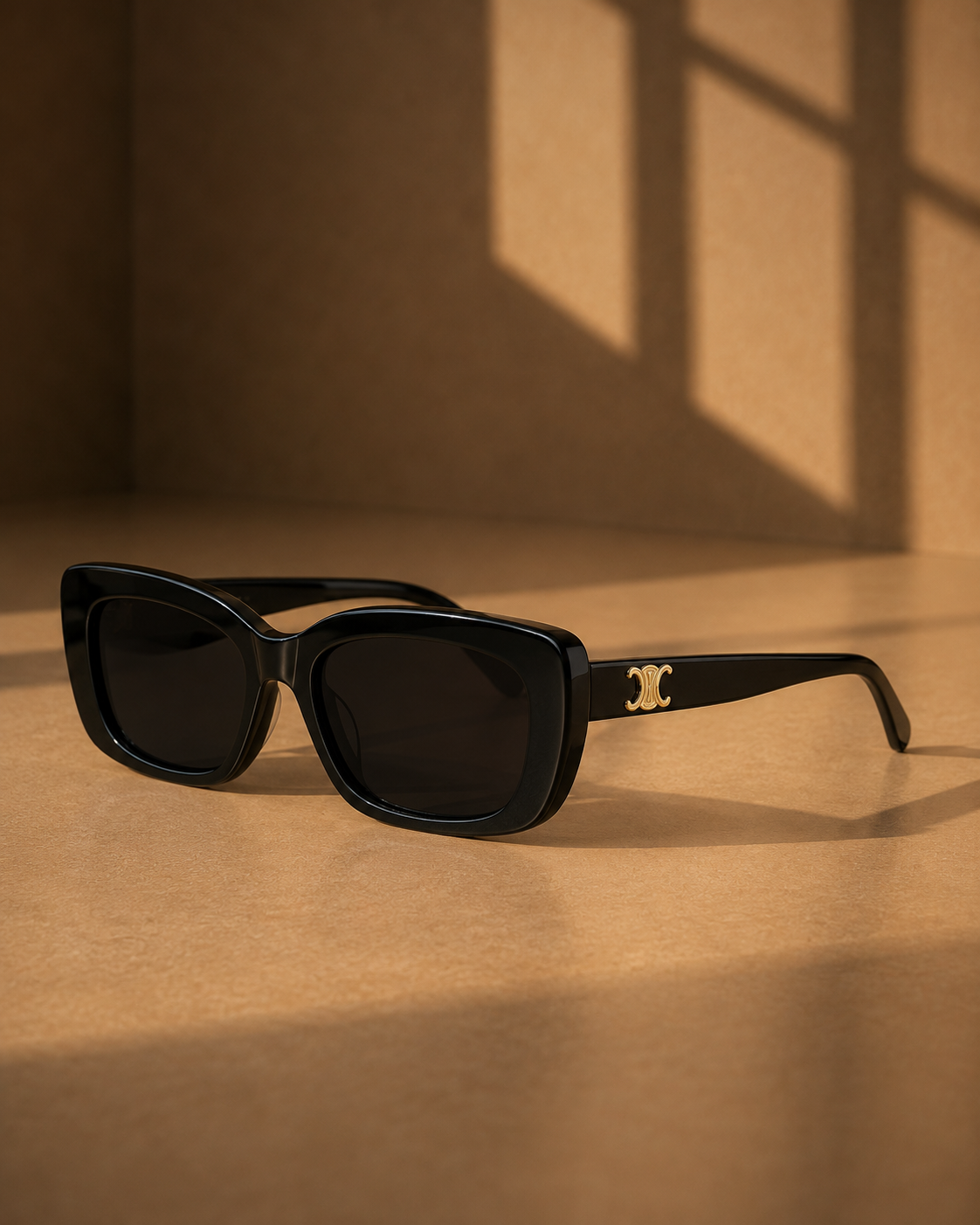 Rae Bold Frame Tinted Sunglasses in Black