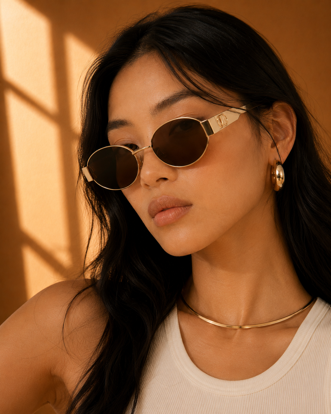 Signature Cat Eye Sunglasses – Brown