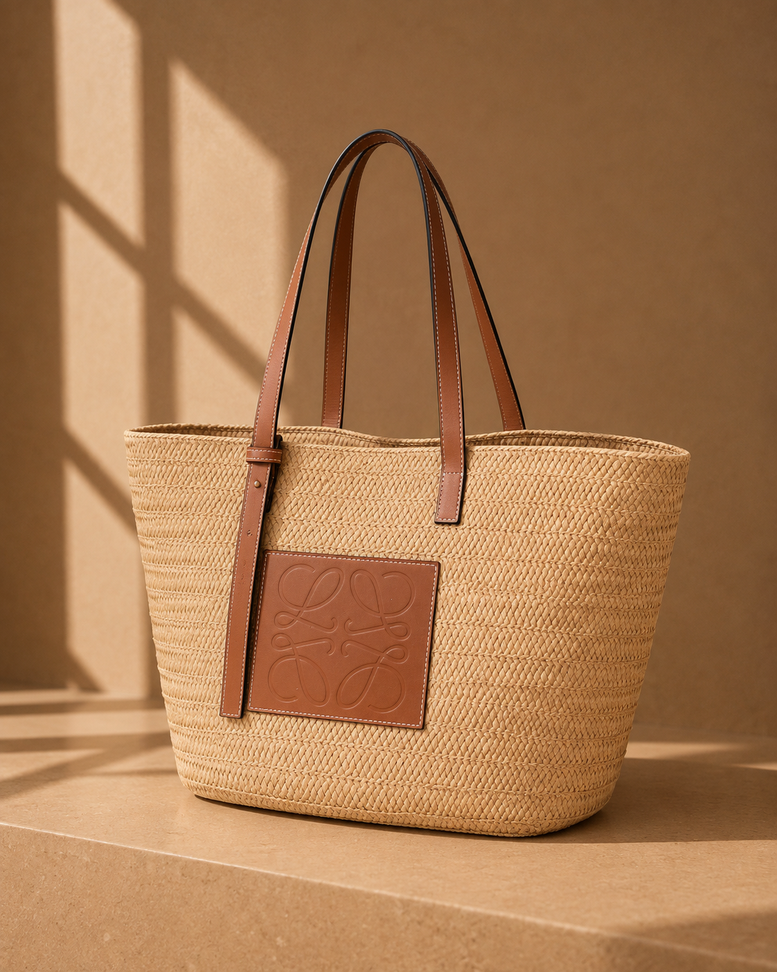Resort Woven Tote – Beige